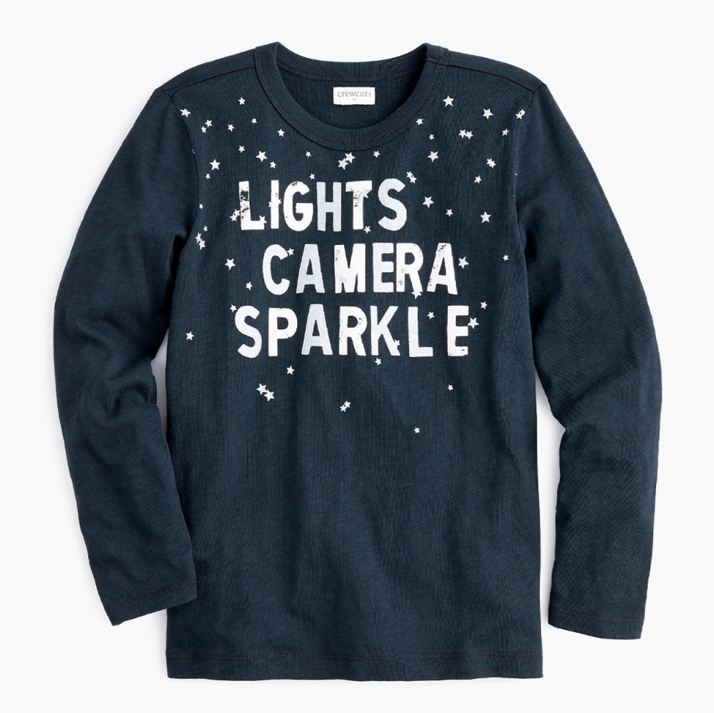JCrew crewcuts girls graphic long-sleeve tee, sz10